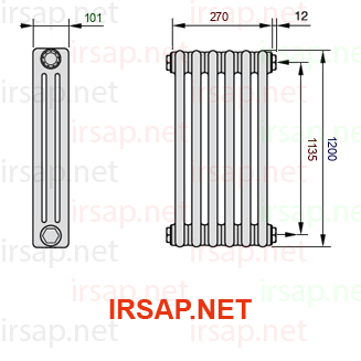 Радиатор IRSAP Tesi 31200/6 T30 CL 01